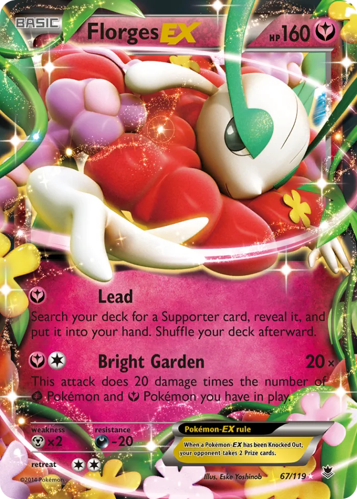 Florges-EX #67 Phantom Forces Pokemon card