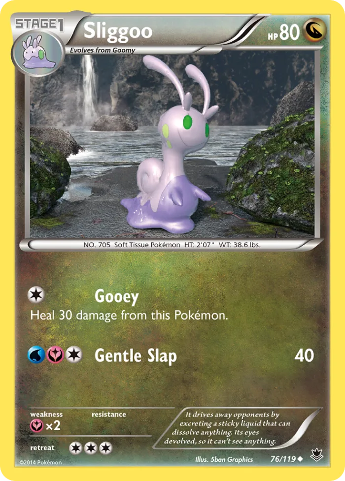 Sliggoo #76 Phantom Forces Pokemon card