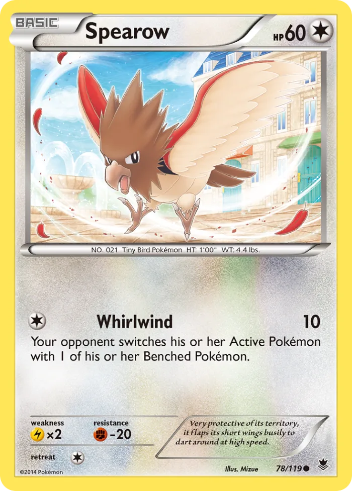 Spearow #78 Phantom Forces Pokemon card