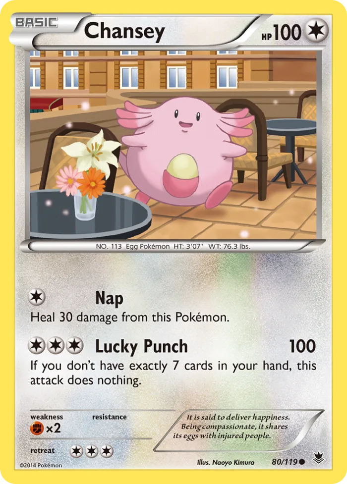 Chansey #80 Phantom Forces Pokemon card