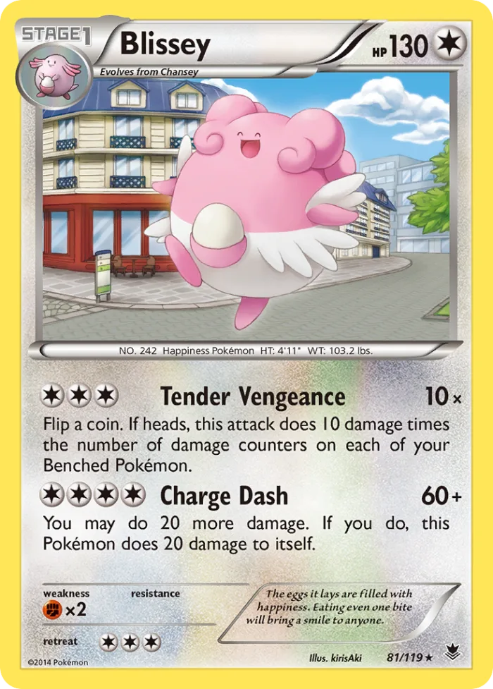 Blissey #81 Phantom Forces Pokemon card
