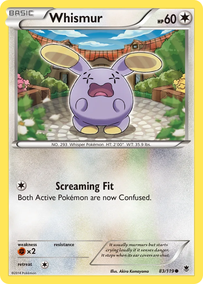 Whismur #83 Phantom Forces Pokemon card