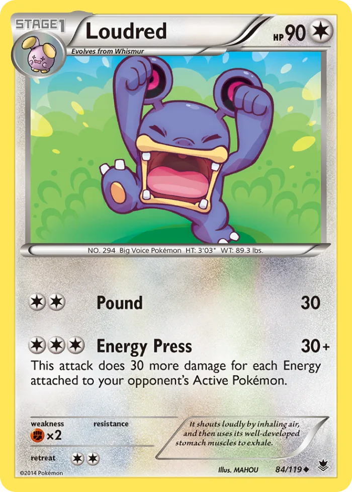 Loudred #84 Phantom Forces Pokemon card