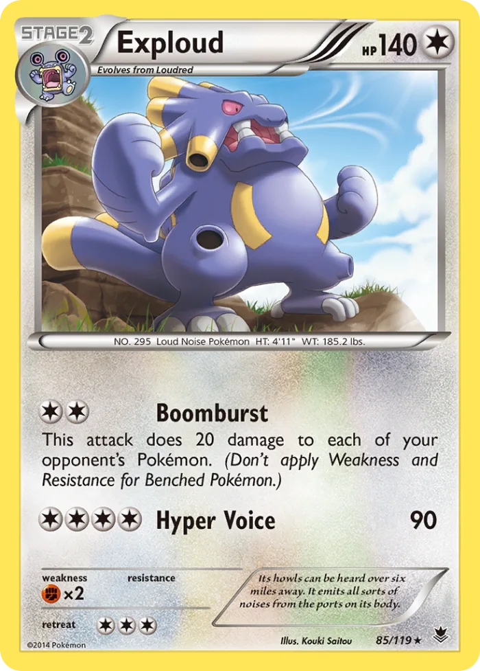 Exploud #85 Phantom Forces Pokemon card