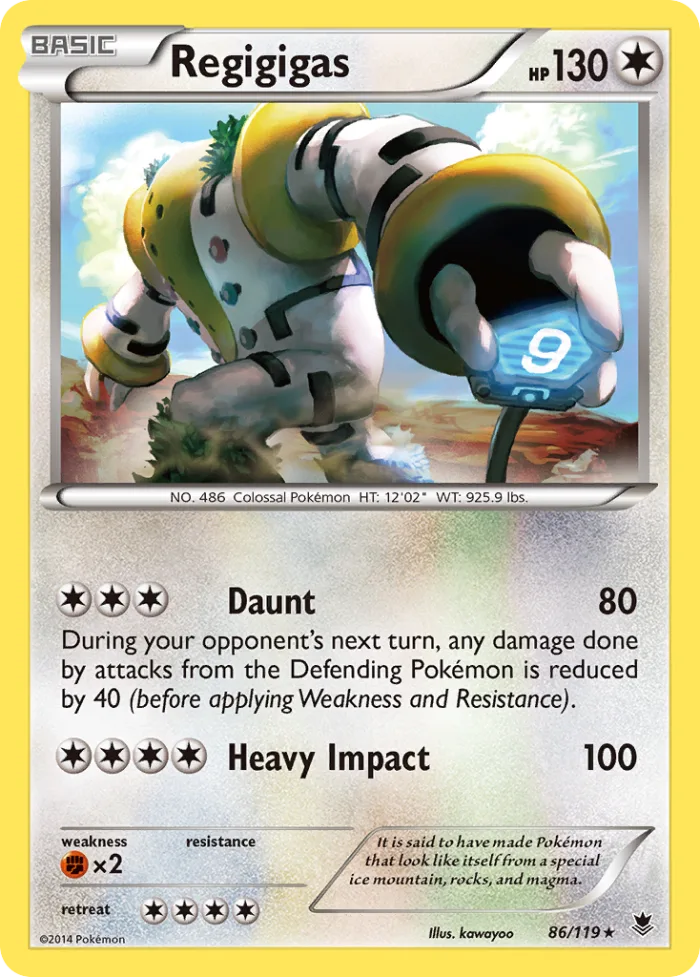 Regigigas #86 Phantom Forces Pokemon card