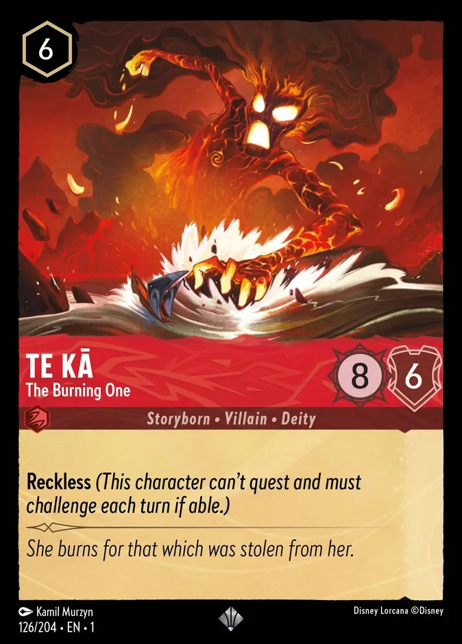 Te Kā #126 The First Chapter Disney Lorcana card