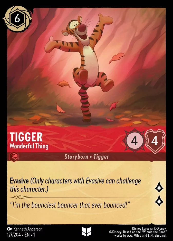 Tigger #127 The First Chapter Disney Lorcana card