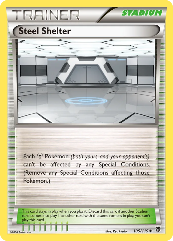 Steel Shelter #105 Phantom Forces Pokemon card