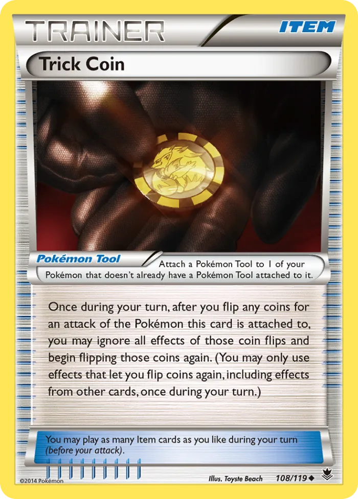 Trick Coin #108 Phantom Forces Pokemon card