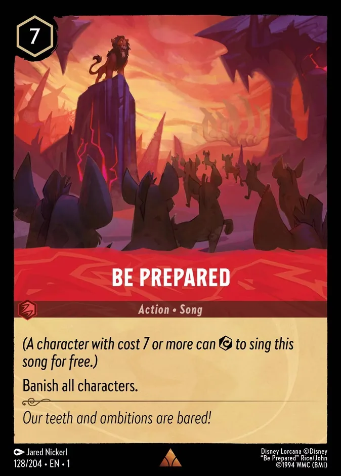 Be Prepared #128 The First Chapter Disney Lorcana card