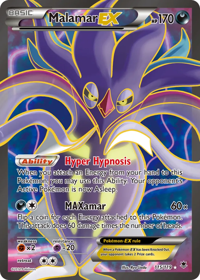 Malamar-EX #115 Phantom Forces Pokemon card