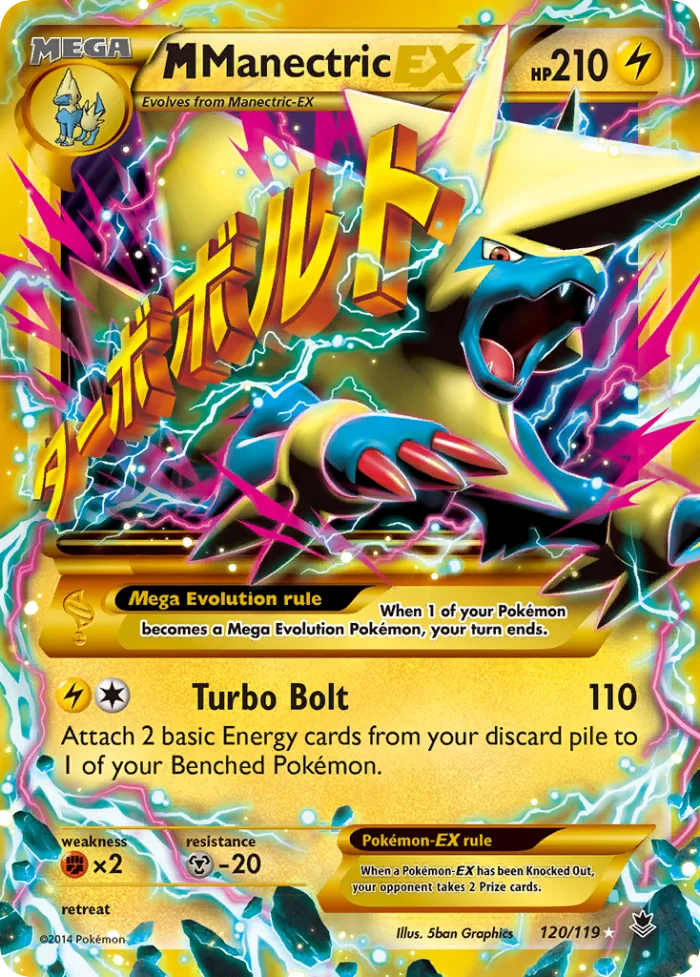 M Manectric-EX #120 Phantom Forces Pokemon card