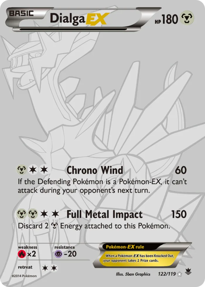Dialga-EX #122 Phantom Forces Pokemon card