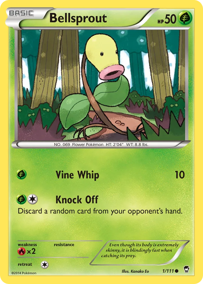 Bellsprout #1 Furious Fists Pokemon card