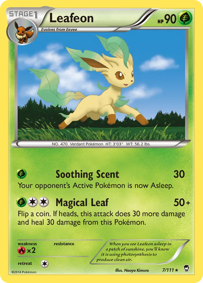 Leafeon #7 Furious Fists Pokemon card