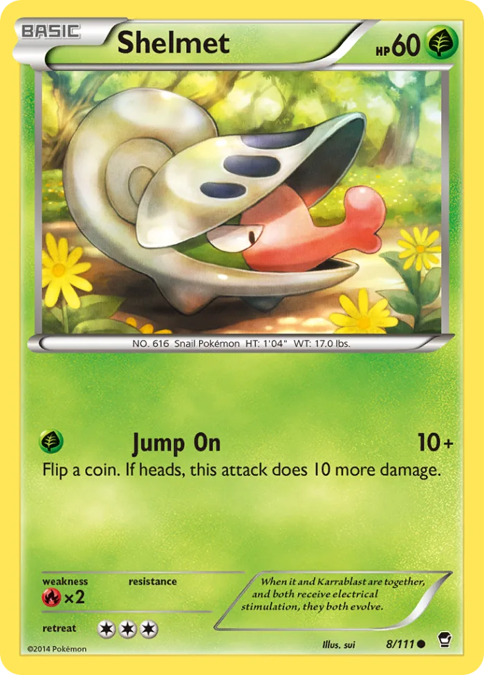 Shelmet #8 Furious Fists Pokemon card