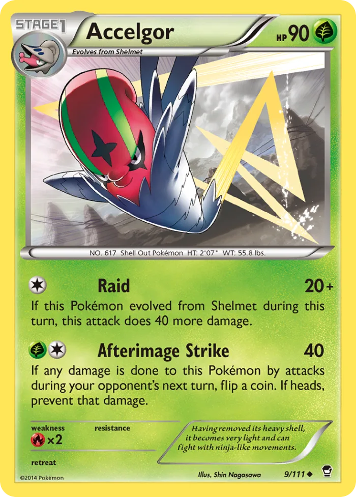 Accelgor #9 Furious Fists Pokemon card