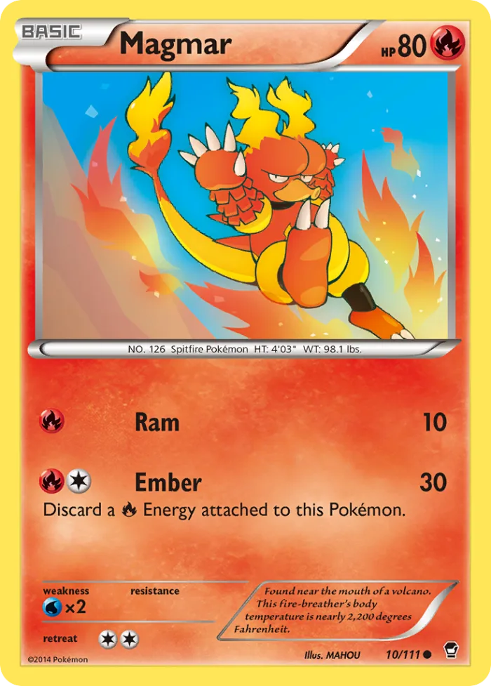 Magmar #10 Furious Fists Pokemon card