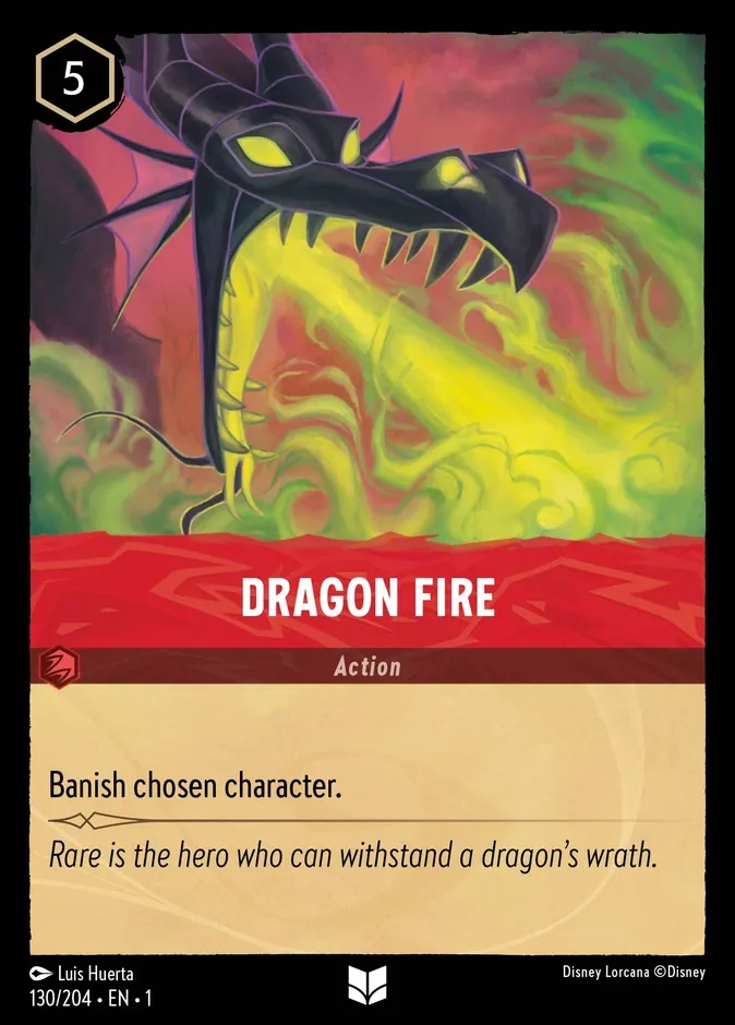 Dragon Fire #130 The First Chapter Disney Lorcana card