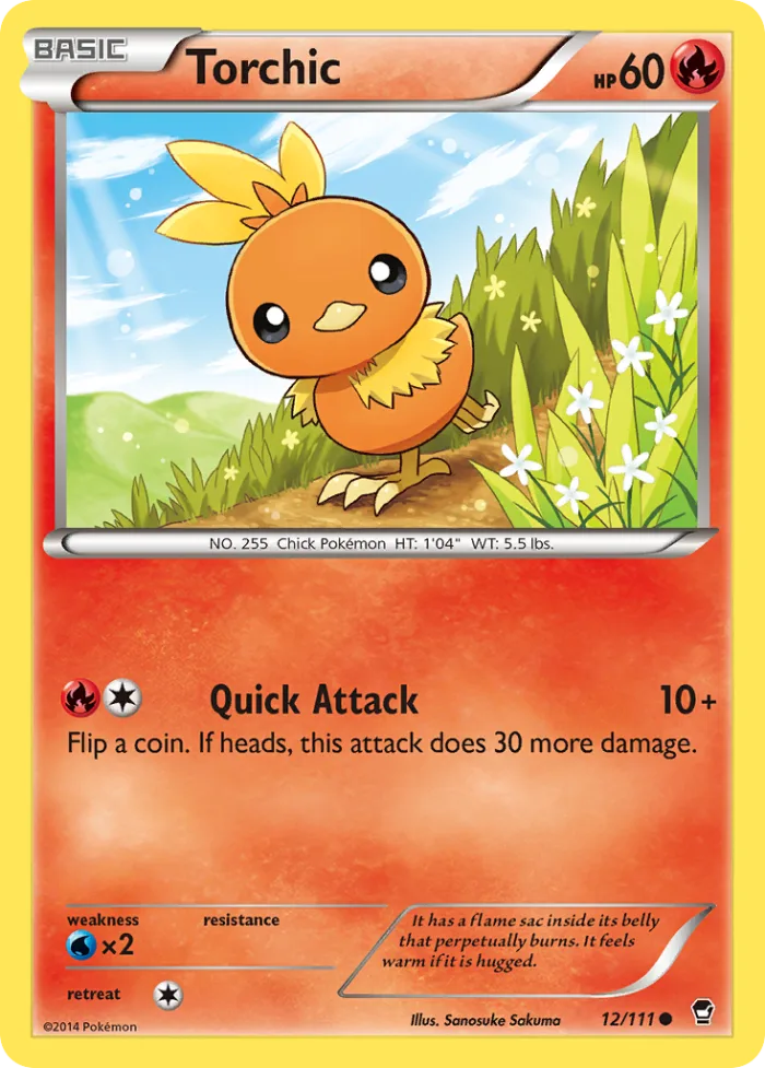 Torchic #12 Furious Fists Pokemon card