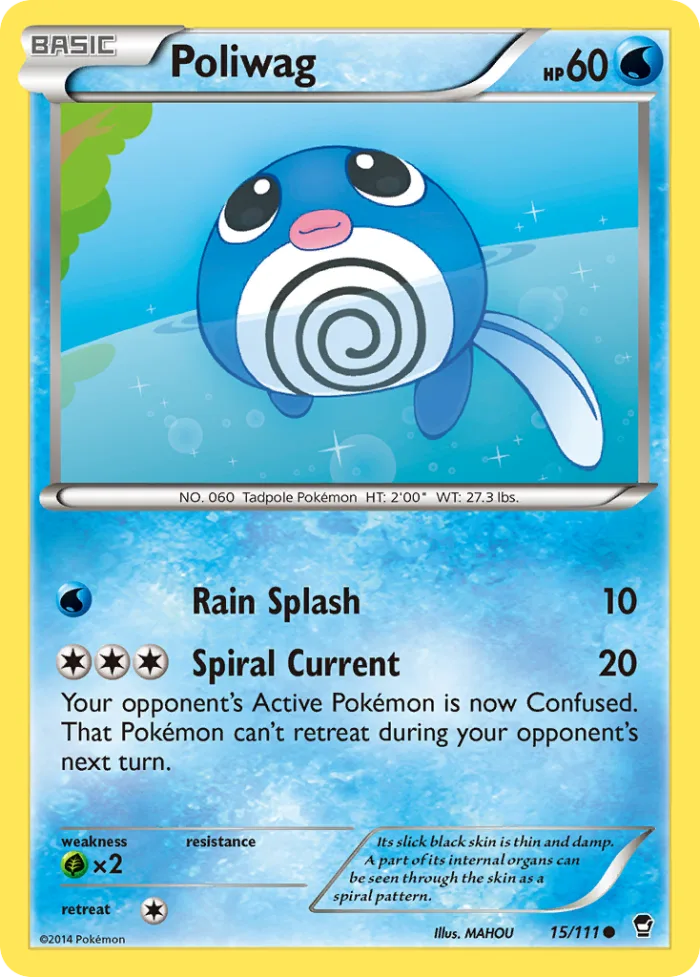 Poliwag #15 Furious Fists Pokemon card