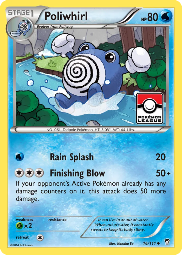 Poliwhirl #16 Furious Fists Pokemon card