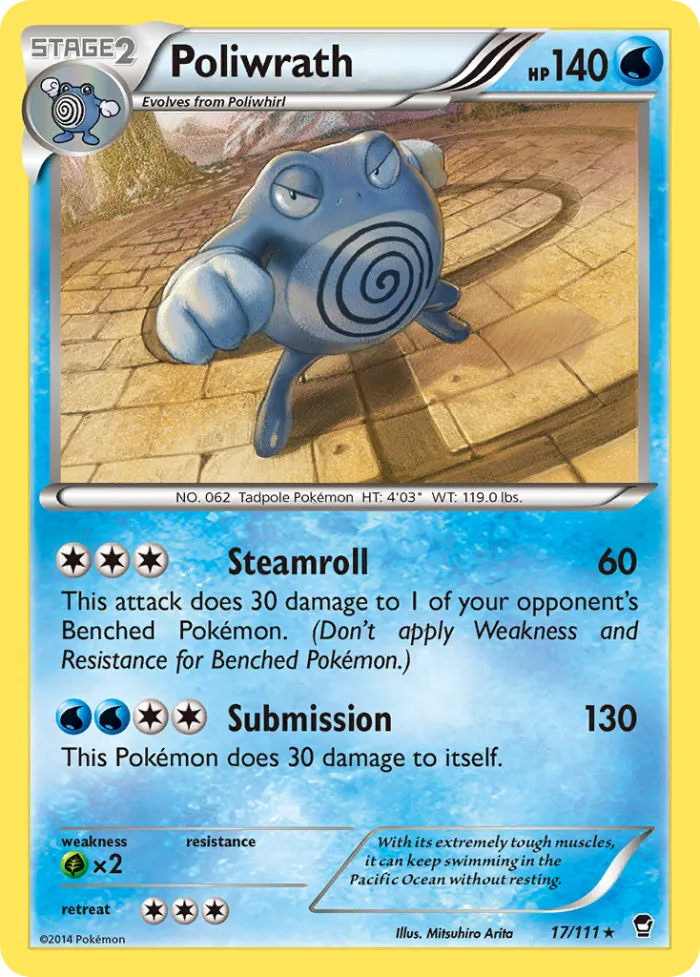Poliwrath #17 Furious Fists Pokemon card