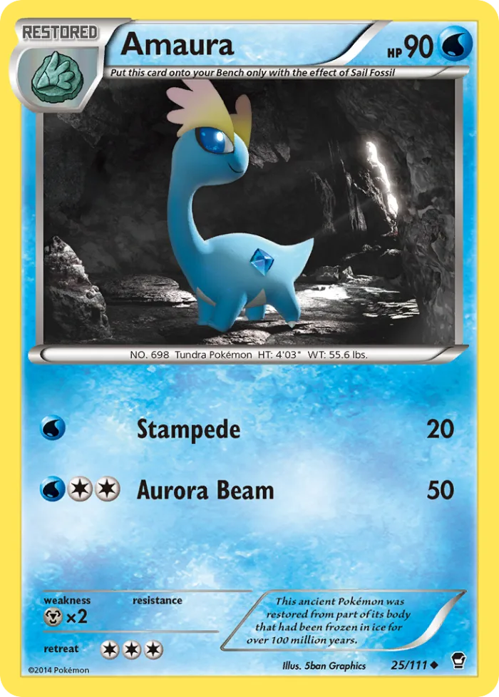 Amaura #25 Furious Fists Pokemon card