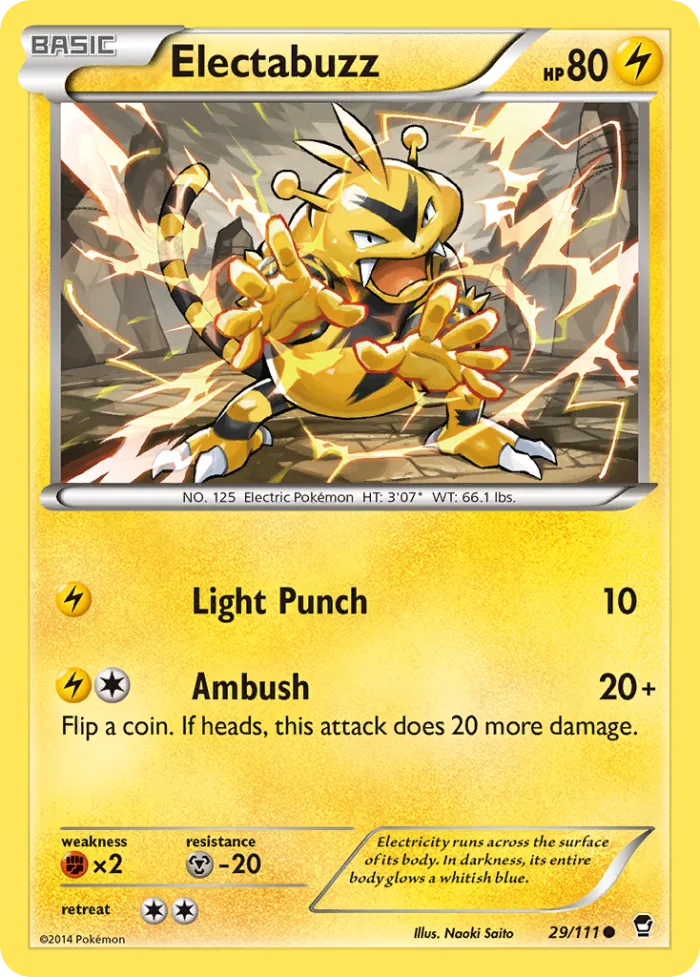 Electabuzz #29 Furious Fists Pokemon card