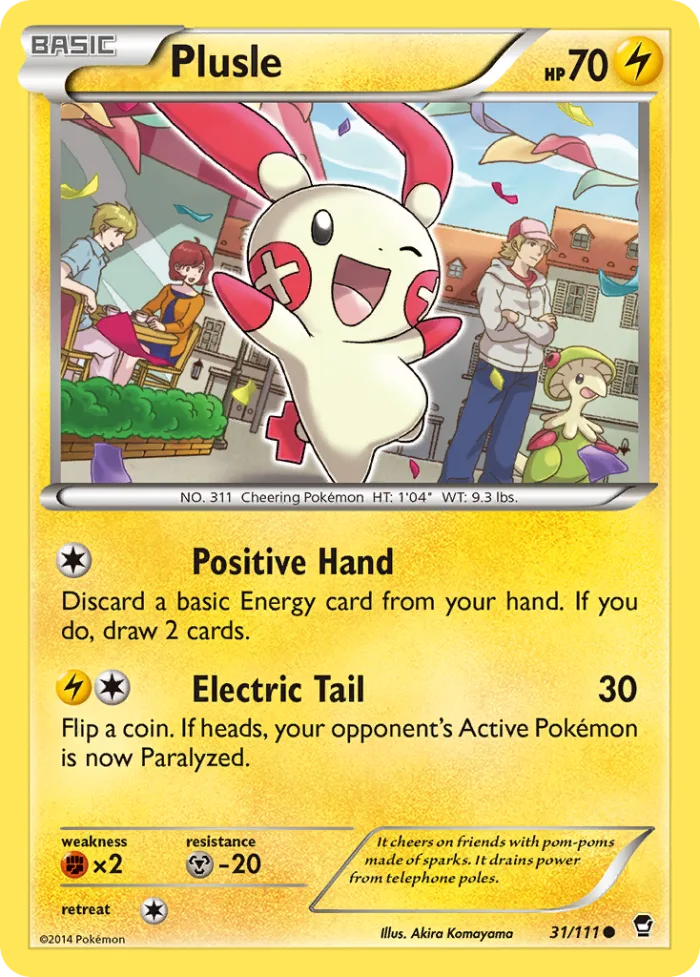 Plusle #31 Furious Fists Pokemon card
