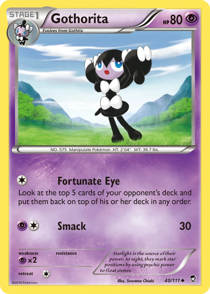 Gothorita #40 Furious Fists Pokemon card