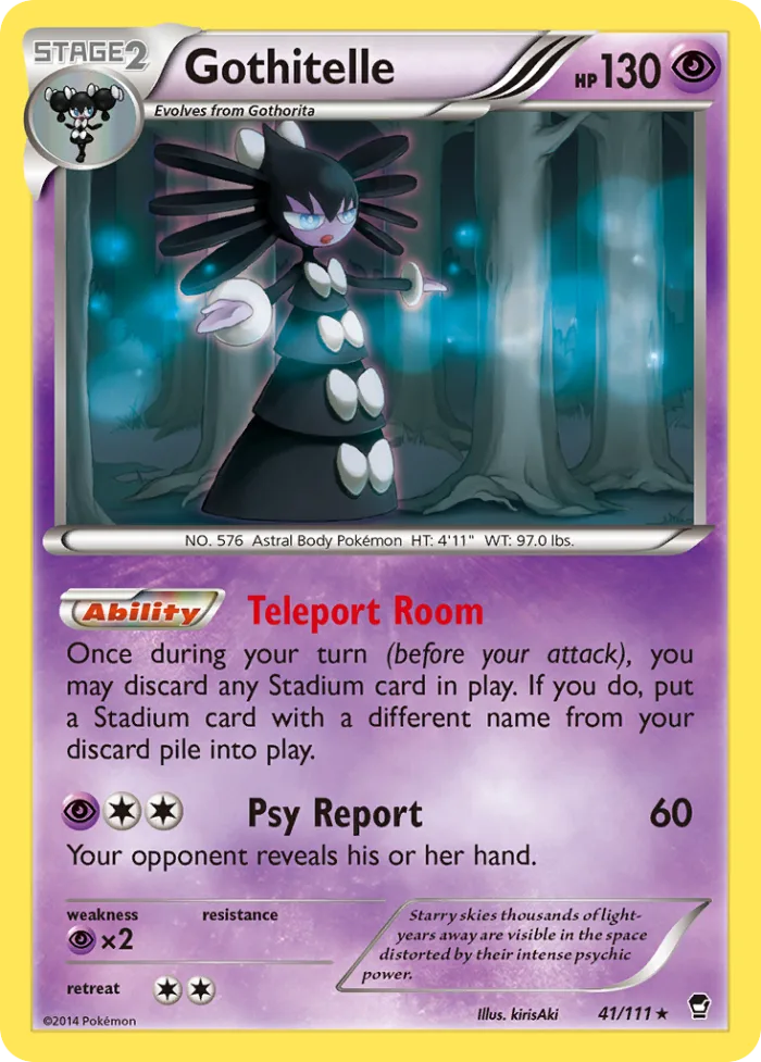 Gothitelle #41 Furious Fists Pokemon card