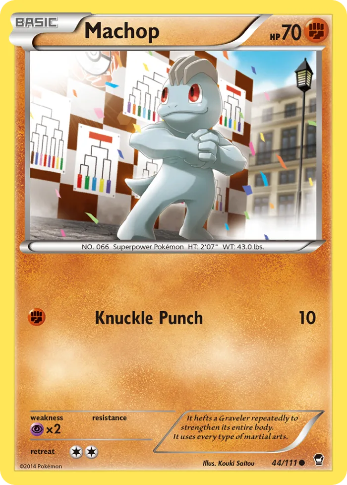 Machop #44 Furious Fists Pokemon card