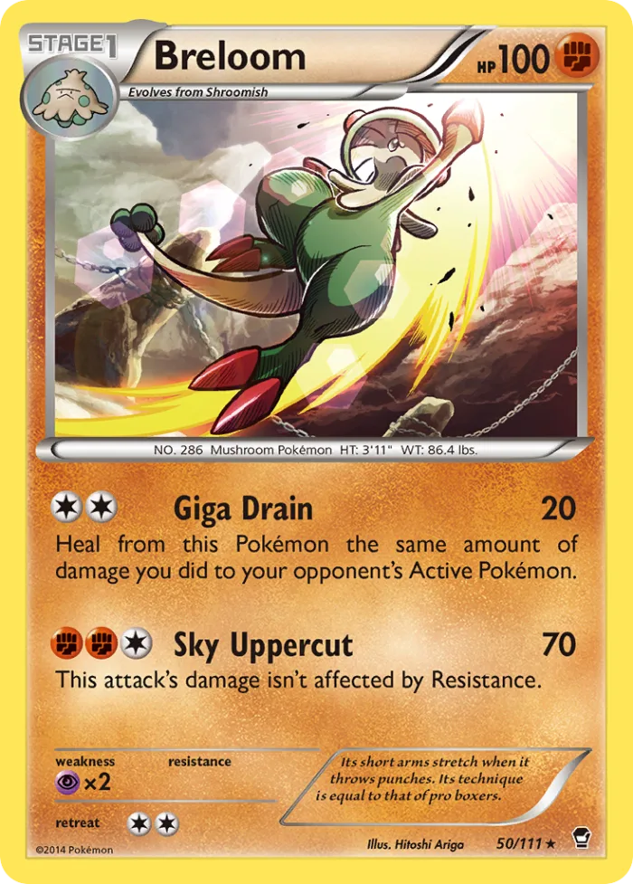Breloom #50 Furious Fists Pokemon card