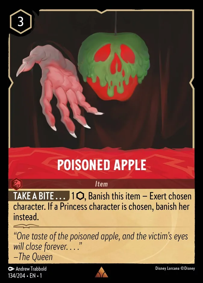 Poisoned Apple #134 The First Chapter Disney Lorcana card