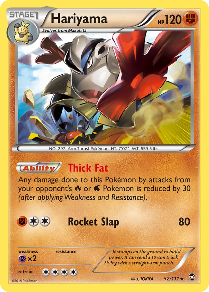 Hariyama #52 Furious Fists Pokemon card