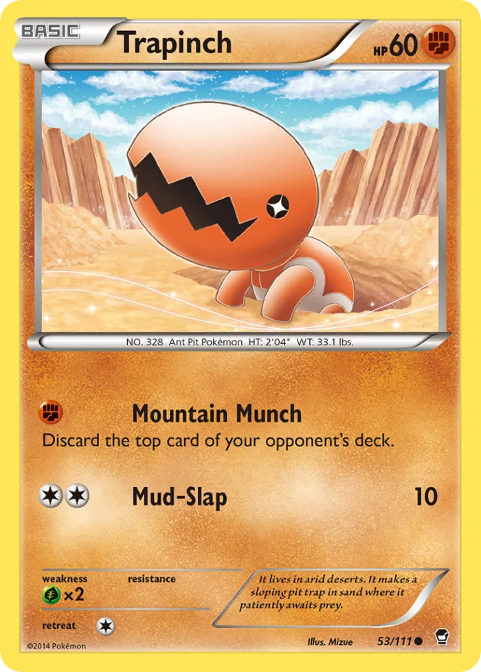 Trapinch #53 Furious Fists Pokemon card