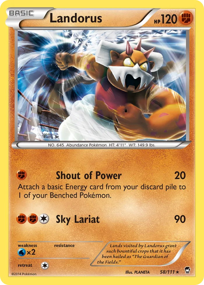 Landorus #58 Furious Fists Pokemon card
