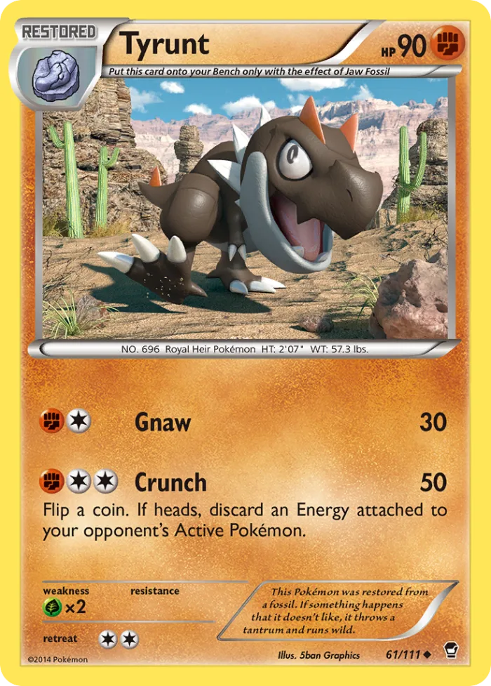 Tyrunt #61 Furious Fists Pokemon card