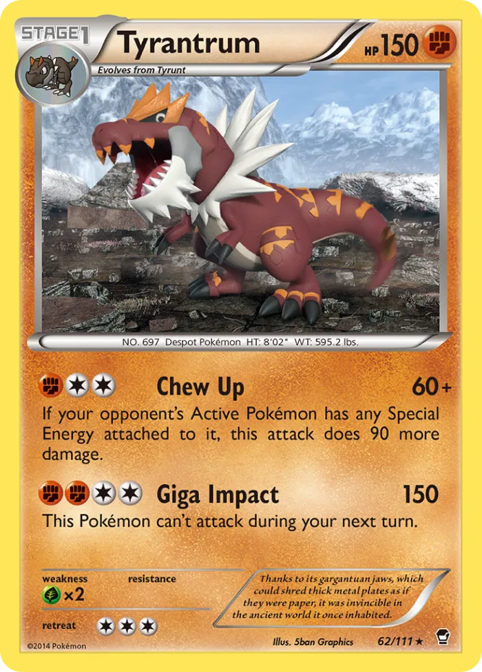 Tyrantrum #62 Furious Fists Pokemon card