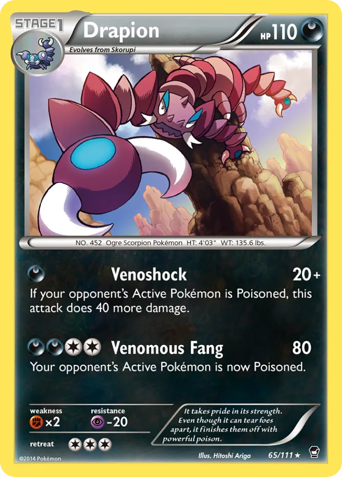Drapion #65 Furious Fists Pokemon card