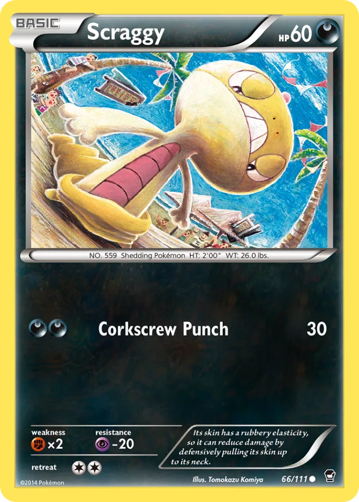 Scraggy #66 Furious Fists Pokemon card