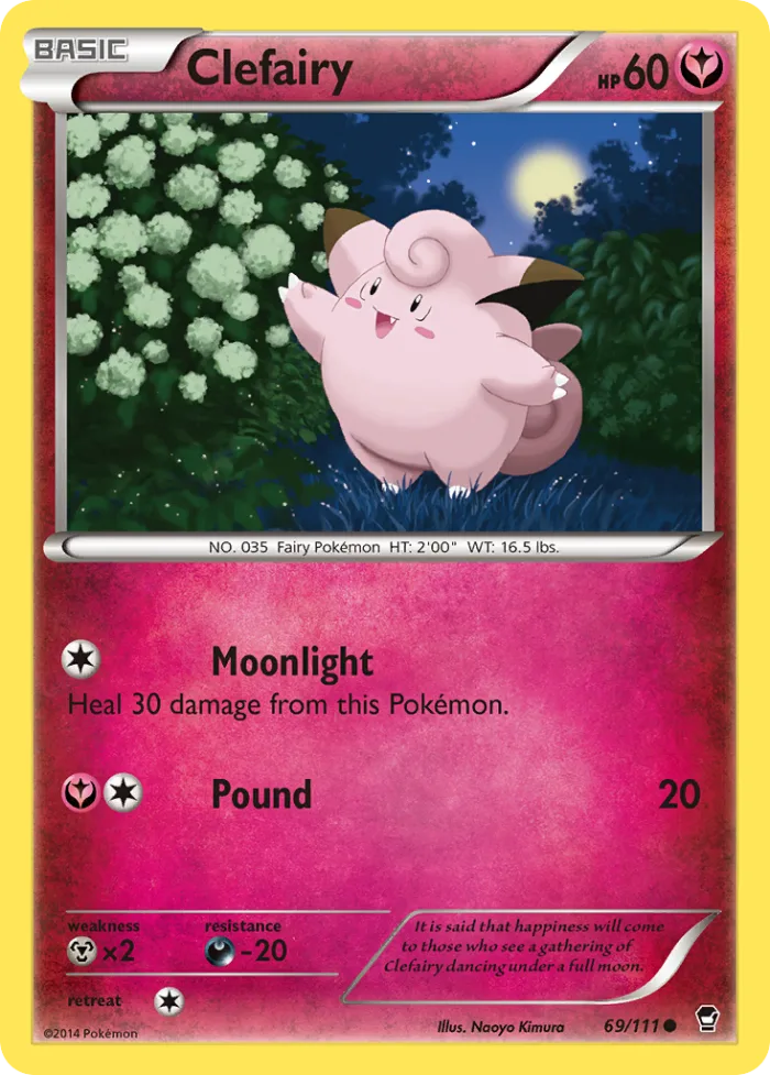 Clefairy #69 Furious Fists Pokemon card