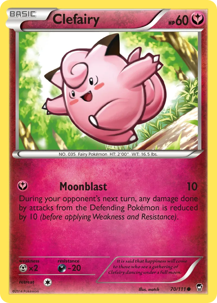 Clefairy #70 Furious Fists Pokemon card