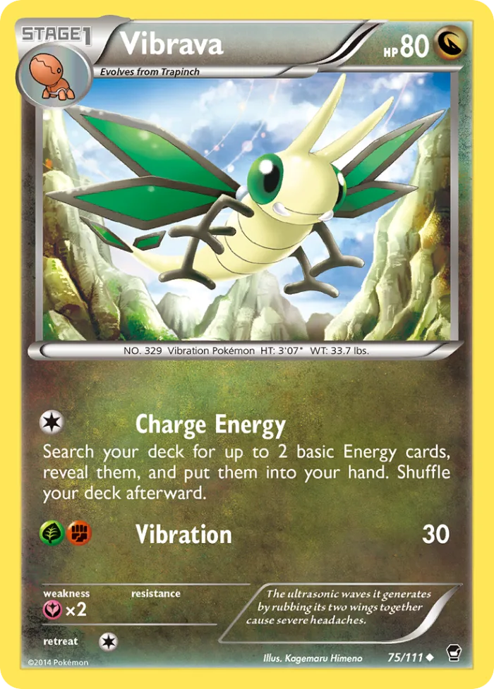 Vibrava #75 Furious Fists Pokemon card
