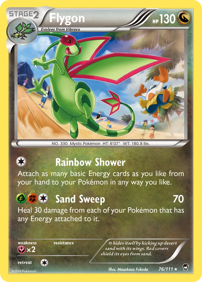 Flygon #76 Furious Fists Pokemon card