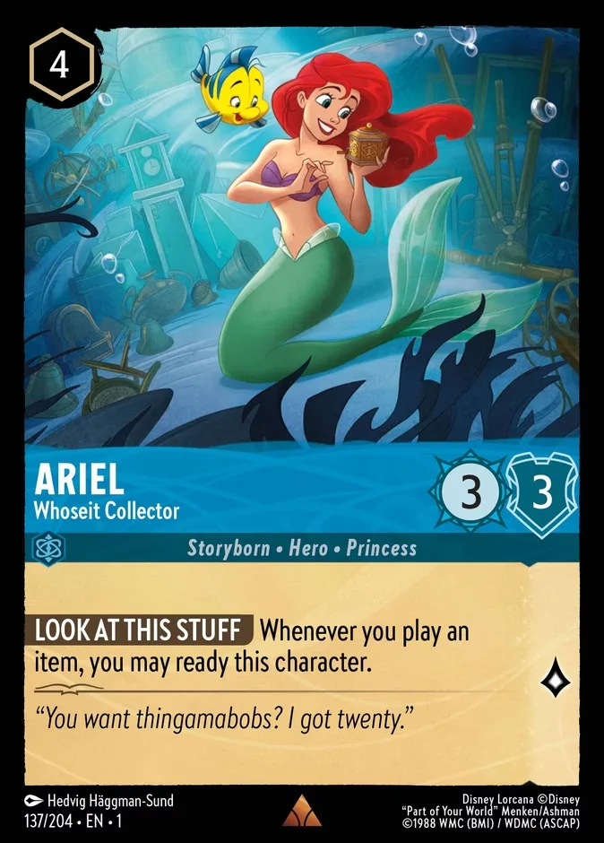 Ariel #137 The First Chapter Disney Lorcana card