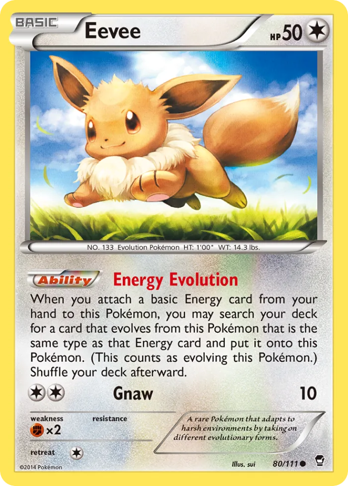 Eevee #80 Furious Fists Pokemon card