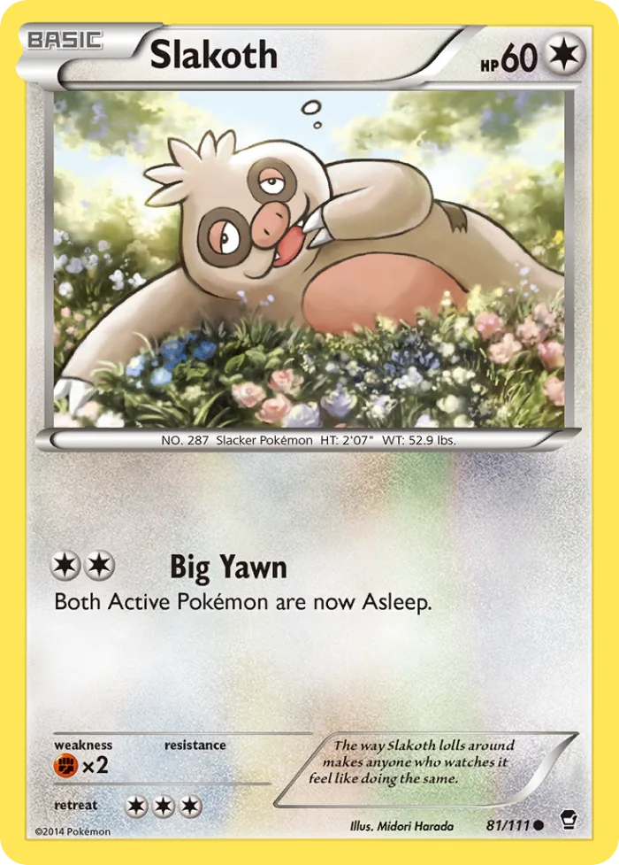 Slakoth #81 Furious Fists Pokemon card