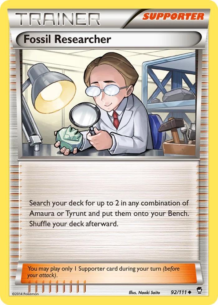 Fossil Researcher #92 Furious Fists Pokemon card